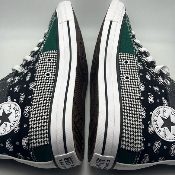 Converse Chuck Taylor All Star Hi Men’s Sz 10.5 Hacked Paisley Patterns Sneakers - Picture 7 of 10